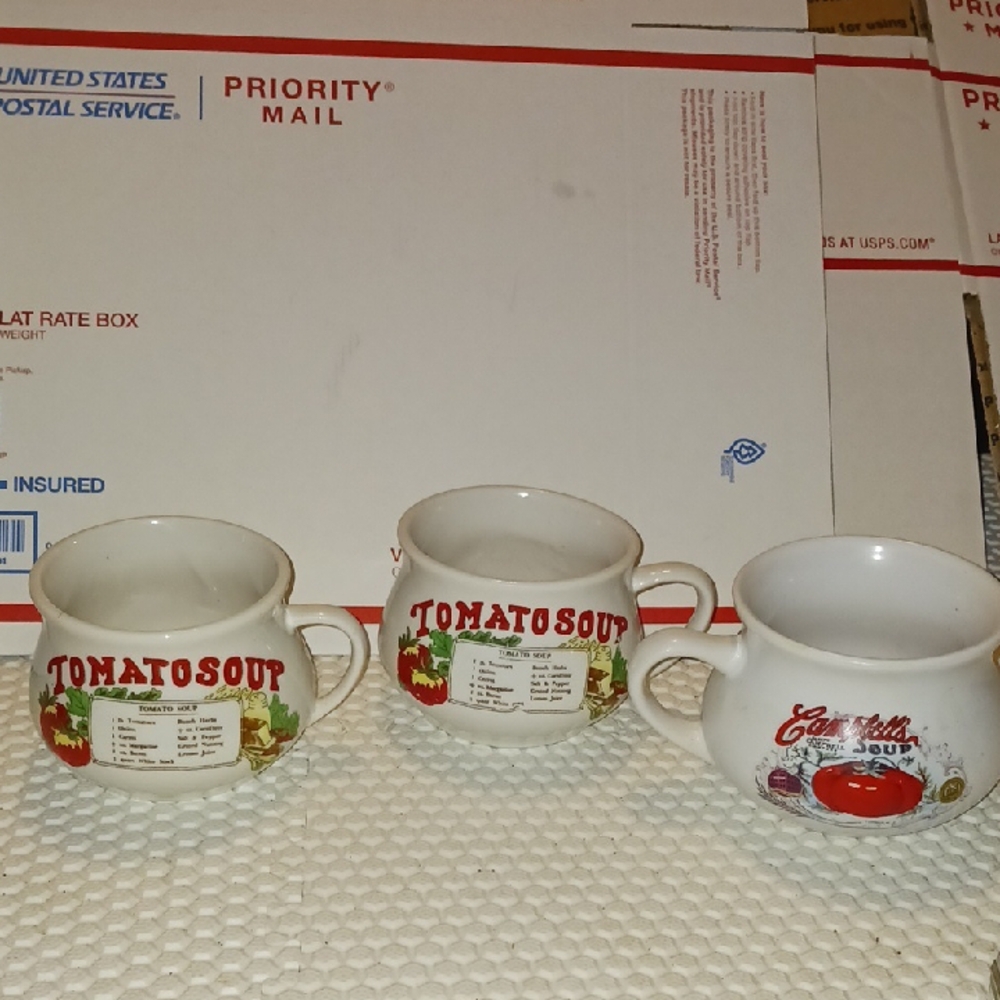 3#Tomato Soup Ceramic Mugs